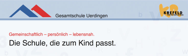 Flyer der Gesamtschule Uerdingen
