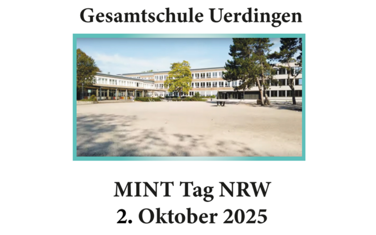 Die Gesamtschule Uerdingen ist Gastgeber des MINT-Tags NRW am 2. Oktober 2025